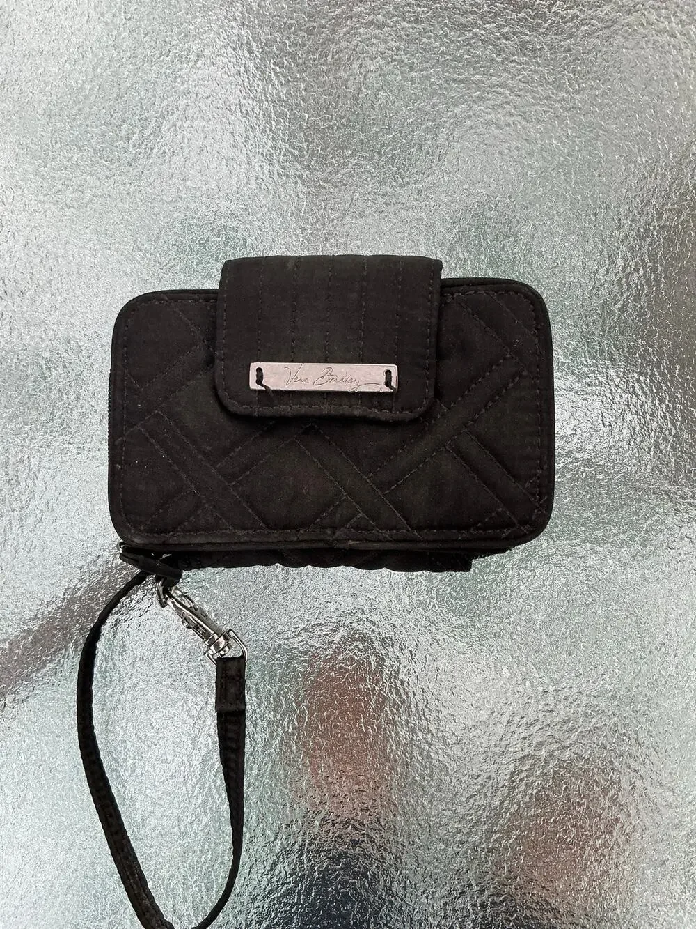Vera Bradley Black Quilted Wristlet Wallet